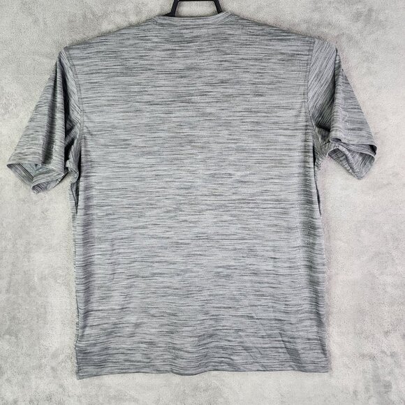 Men's Heather Gray Columbia Shirt Short Sleeve Performance Crew Neck Size M - Picture 8 of 11